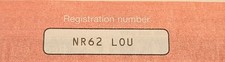 Lou Private Personalised Number Plate On Retention Registration