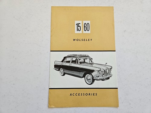 Wolseley accessories - 15/60,
