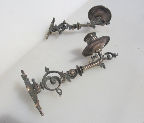 Antique bronze piano candle - bronze,