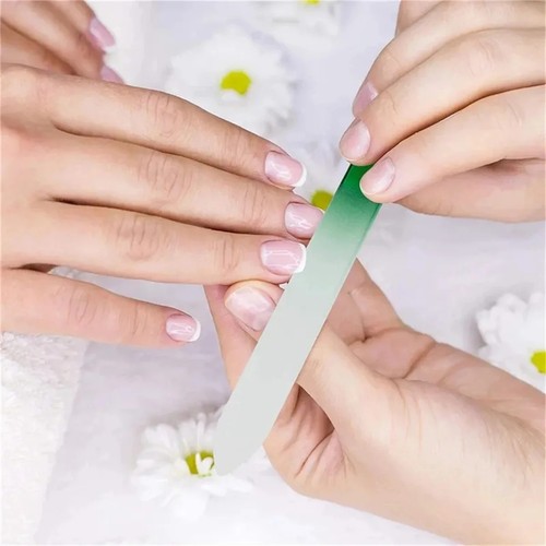 Glass nail file with case - case, set