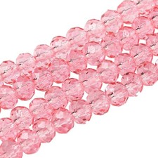 Faceted rondelle crystal - ❤,