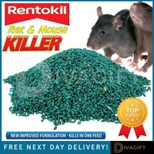 RAT & MOUSE POISON KILLER KILLS WEATHERPROOF BLOCKS PASTA GRAIN BAIT RENTOKIL 