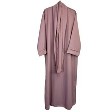 Ladies Premium Gold Trim Abaya With Matching Scarf Attached Size 8-20 Maxi Dress