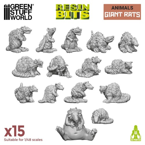 Giant rats resin set - resin,