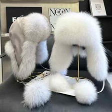 Women's Real Fox Fur Hats