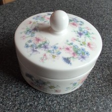 Wedgewood Bone China Angela Trinket Box Lidded Dish or Ring Bowl 1981 to 1997