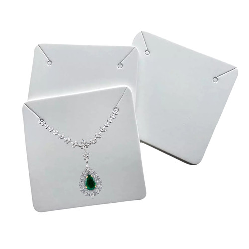 Jewellery display cards white - jewellery,