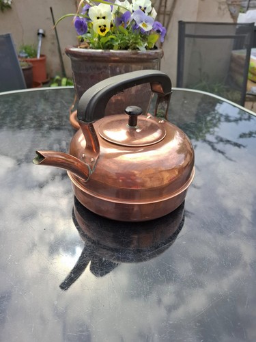 Antique copper kettle with - copper,