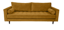 Scott  Mustard Velvet 3 Seater
