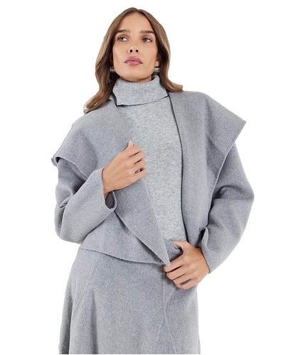 Grey handmade wool blend - handmade,