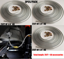 3Pcs Brake Line Tubing Kit 1/4