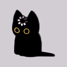 Loading Black Cat Enamel Pin