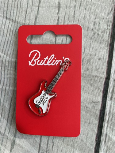 Butlins 2026 guitar pin badge - butlins,