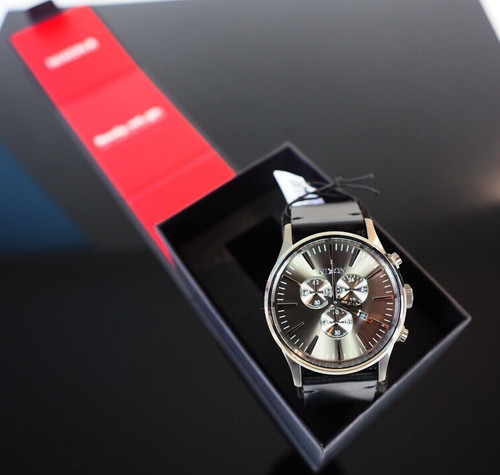 Nixon sentry chrono leather - sentry,