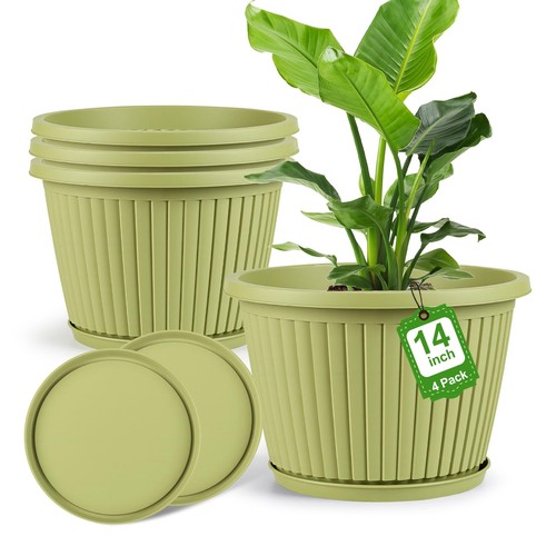 Inch large plastic planters - plastic,