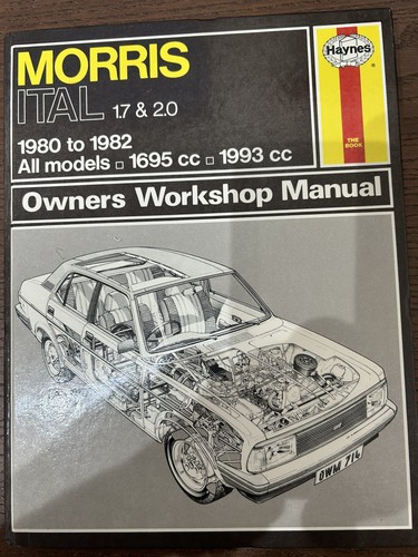 Haynes manual morris ital 7 - haynes, 1.7