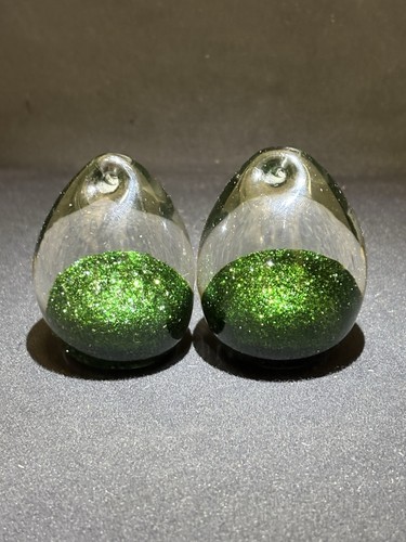 Pair vintage glass egg - vintage,