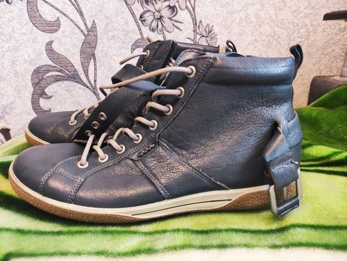 Women ecco boots navy - women, leather
