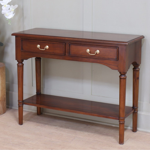 Mahogany console table - console,