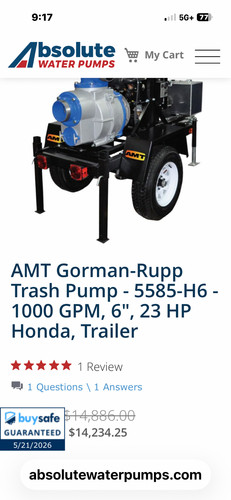 Amt gorman rupp trash pump - amt, gorman-rupp