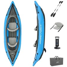 2-Person Inflatable Kayak with Pump Seats Used Patched Repaired Open Box