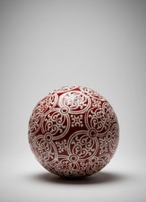 Vintage Red and White Ceramic