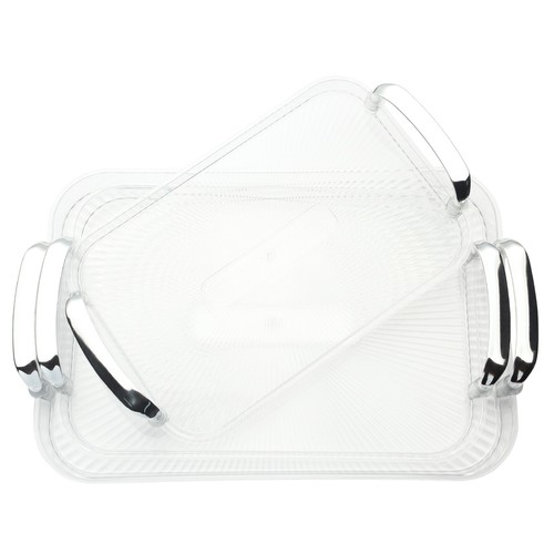 3pc clear plastic serving - clear,