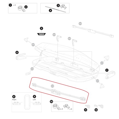 Thule lockbar 900mm - thule,