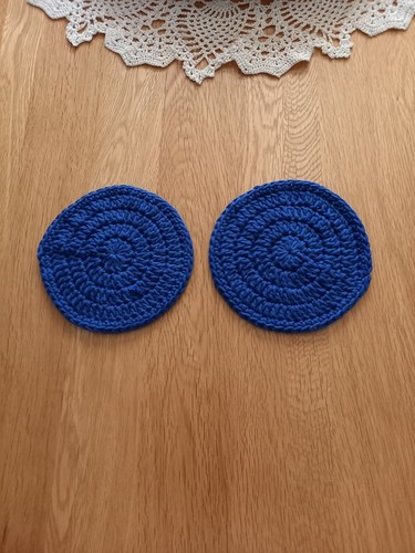 Handmade crochet coasters - x,