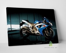 Blue Motorbike Canvas Art Wall