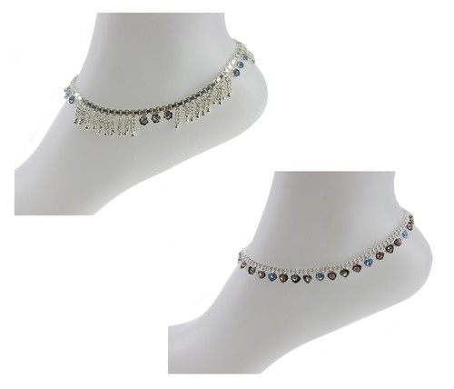 Silver anklet ankle chain - silver,
