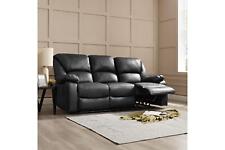 Recliner Sofa Range Armchair 2 and 3 Seater Manual Recliner Grey, Black or Brown