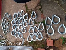 Lot Of Galvanised Heavy Duty Thimbles  14mm 16mm 18mm 20mm Wire Rope Loop)
