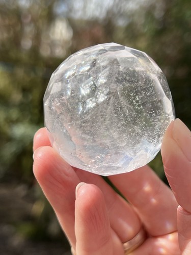 Clear quartz hand - hand, faceted