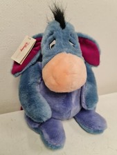 Vintage Disney Store Eeyore Plush Back Pack Bag With Tags