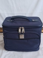 Skyflite Luggage Travel Vintage Vanity Case Navy Bag Organiser