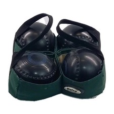 Henselite Championship Black Bowling Lawn Bowls 4 3/4 Set of 4 Carry Bag