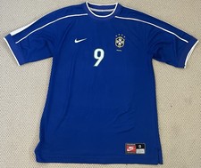 Brazil 1998 World Cup Away Shirt Ronaldo 9 L