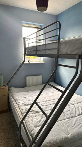 Grey metal triple sleeper - metal, bunk