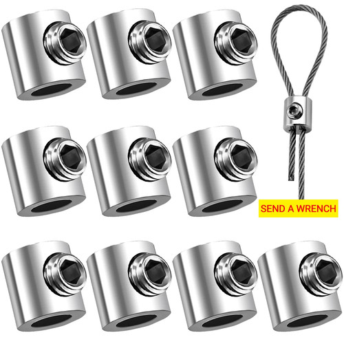 10pcs wire rope - 10pcs, clamps