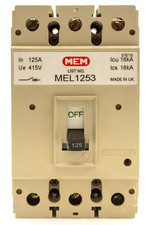 MEM MEL1253 125 AMP 16kA TRIPLE POLE 125A MCCB MEM MEMSHIELD 2 TALISMAN TLE1253