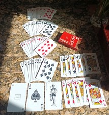 Vintage W H Smith & Son Delesi Playing Cards Cincinnati Litho USA Linen Finish 