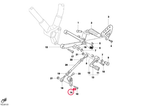 Ducati shift pedal lever - shift,