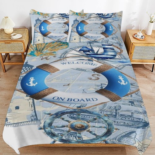 Vintage nautical pirate quilt - vintage,