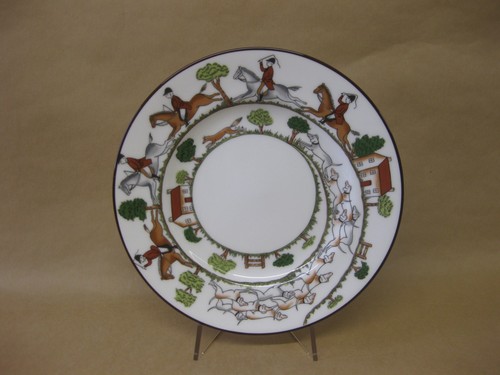 Coalport hunting scene plate - hunting,