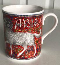 Royal Worcester Fine Bone China Aries The Ram Zodiac Mug Vintage