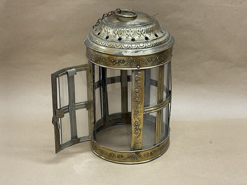 Decorative brass and glass - and,