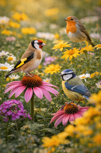 Birds garden metal - in,