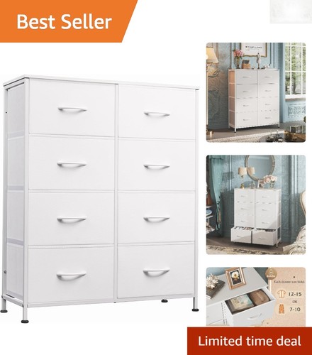 Sleek white drawer tall - 8,