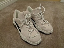 NEW Soho Grit Chunky Solo Oversized Trainers Light Grey Suede UK 7 EU 41 US 8